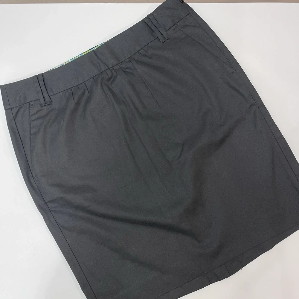 Tommy Hilfiger Women's Black Short Skirt 6‎ Side Zip Pockets